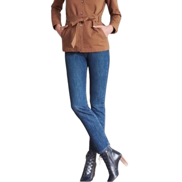 SEZANE Straight Ankle Crop Jeans - Picture 1 of 16